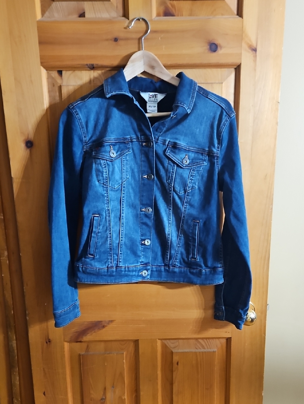 Ellen DeGeneres Blue Denim Jacket with Contrast Stitching